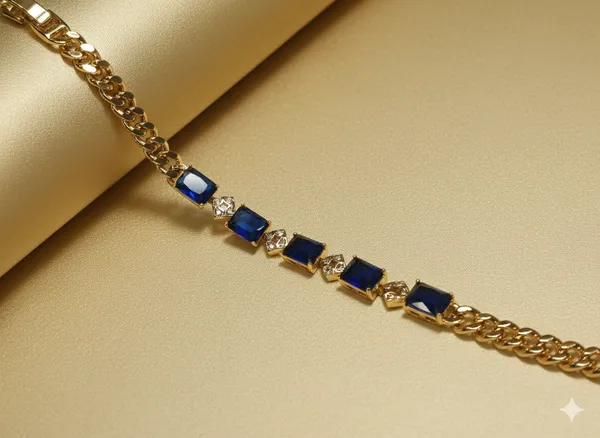 Blue_Azure_Link_Anti_Tarnish_Bracelet_For_Women