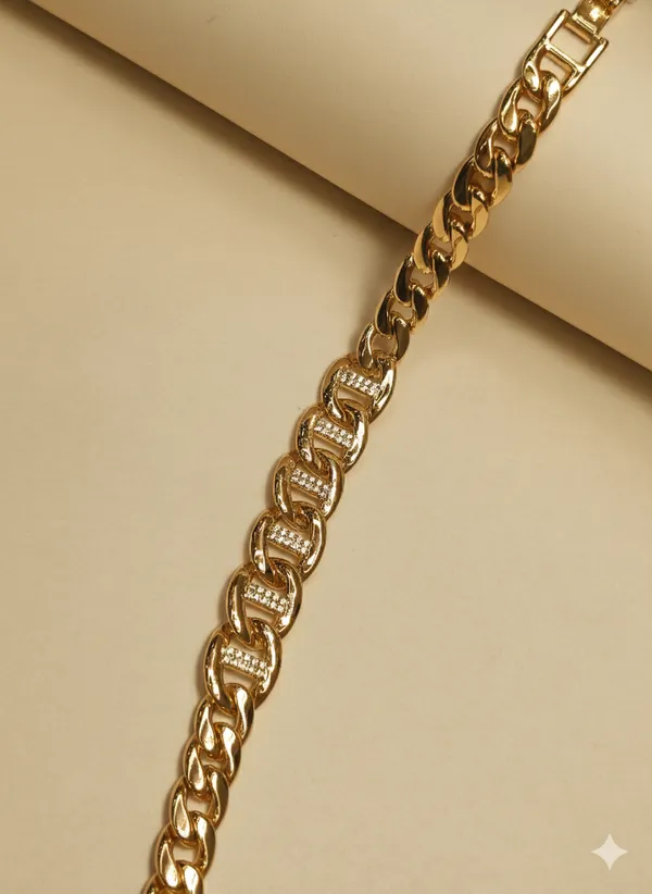Gold_And_Silver_Pave_Anchor_Anti_Tarnish_Bracelet_For_Women