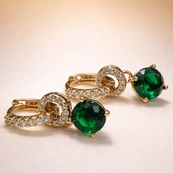 Green_Round_Crystal_Dangle_Hoop_Ears_Anti_Tarnish_Earring_For_Women