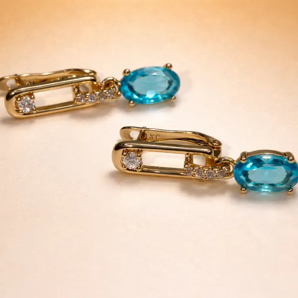 Blue_Oval_Drop_Ears_Anti_Tarnish_Earring_For_Women