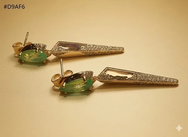 Green_Emerald_Sharpcut_Drop_Ears_Anti_Tarnish_Earring_For_Women