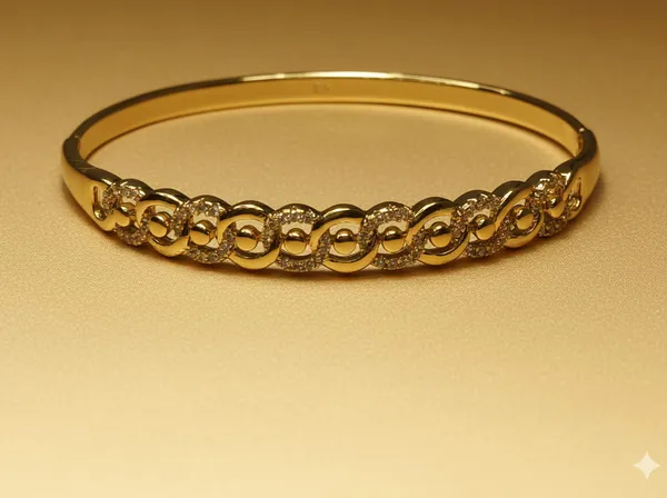 Gold_Circle_Link_Anti_Tarnish_Ring_Bracelet_For_Women