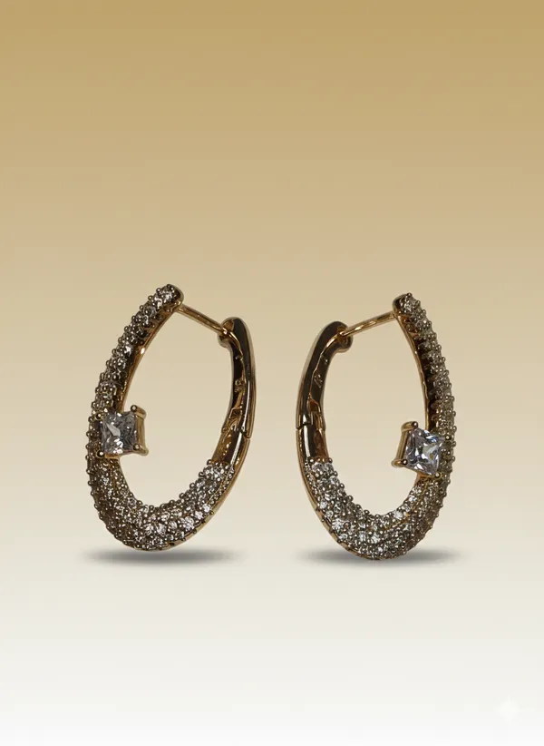 Gold_Oval_Hoop_Ears_Anti_Tarnish_Earring_For_Women