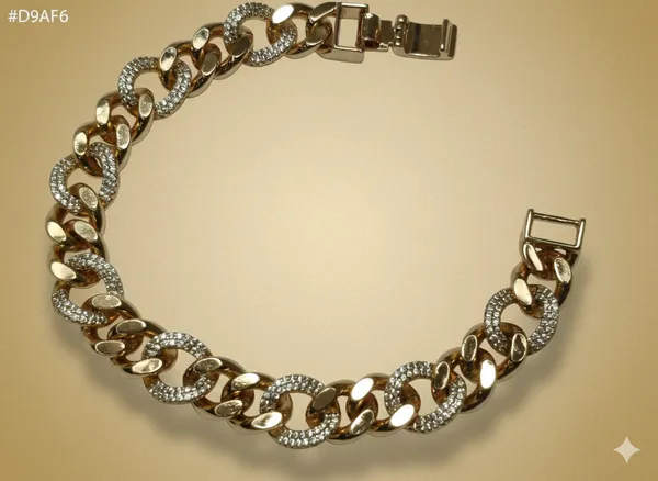 Gold_And_Silver_Diamond_Curb_Anti_Tarnish_Bracelet_For_Women