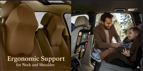 Black_And_Beige_Back_Seat_Organizer_And_Rest_Neck_&_Shoulder_Support_Pillow_For_Car