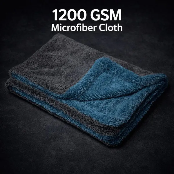 Blue_And_Grey_1200_Gsm_Microfiber_Cloth_For_Car_Care