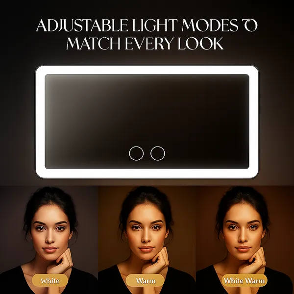White_And_Black_Vanity_Mirror_For_Car