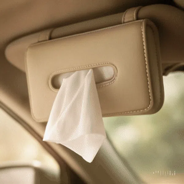 Beige_And_Black_Tissue_Holder_For_Car