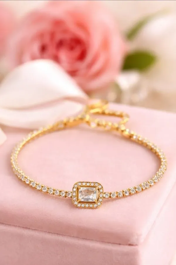 Gold_Plated_Premium_Stainless_Steel_Earring_&_Chain_Bracelet_For_Women_(Pack_Of_2)