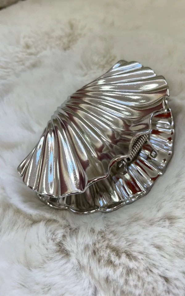 Silver_Alloy_Metallic_Shell_Claw_Clip