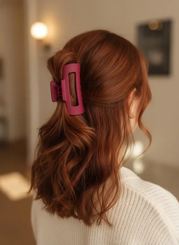 Hair_Claw_Clips_for_Women_&Girls_CLOVA_Cloud_Clip:_UNBREAKABLE_CLAW_CLIP_Thick_Thin_Hair,_Strong_Hold_Matte_Square_Hair_Clips_Large_Non-Slip_Strong_Hold_Hair_Accessories_(Red)