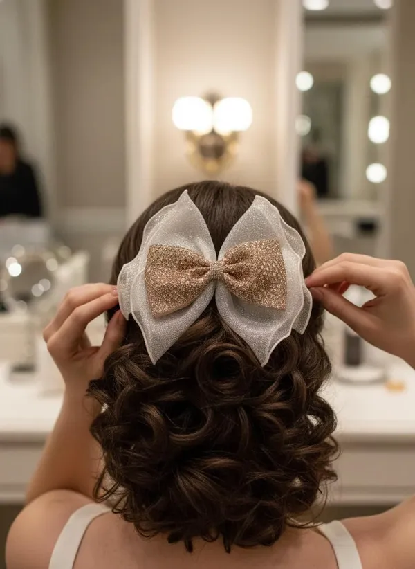Trendy_Hair_Bow_Clip_Rhinestone_Mesh_Bow_Clip_organza-style_for_Women/Girls_|_Comfortable_Hair_Accessories_|_Fancy_&_Stylish_|_Anti-Hair_Breakage_Hairclips_(White)