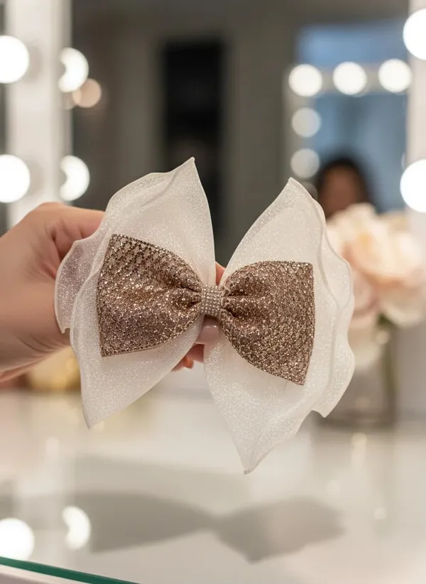 Trendy_Hair_Bow_Clip_Rhinestone_Mesh_Bow_Clip_organza-style_for_Women/Girls_|_Comfortable_Hair_Accessories_|_Fancy_&_Stylish_|_Anti-Hair_Breakage_Hairclips_(White)