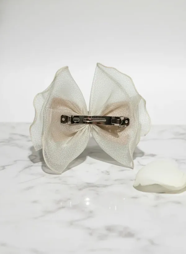 Trendy_Hair_Bow_Clip_Rhinestone_Mesh_Bow_Clip_organza-style_for_Women/Girls_|_Comfortable_Hair_Accessories_|_Fancy_&_Stylish_|_Anti-Hair_Breakage_Hairclips_(White)