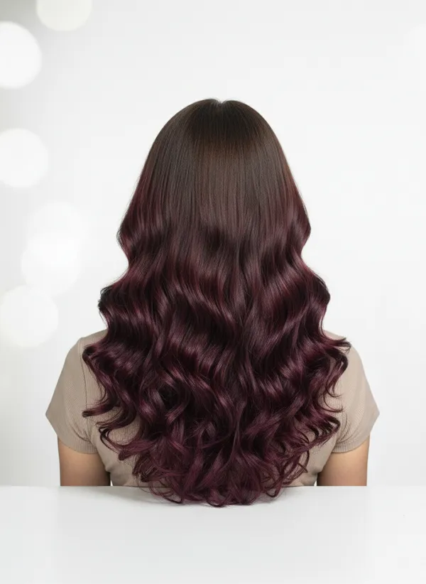 BURGUNDY_WINE_CLIP_HAIR_EXTENSIONS
