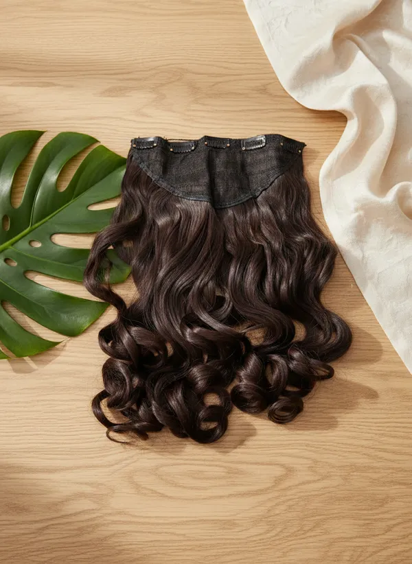 BURGUNDY_WINE_CLIP_HAIR_EXTENSIONS