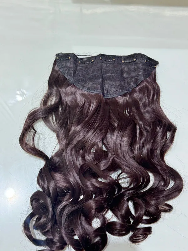 BURGUNDY_WINE_CLIP_HAIR_EXTENSIONS