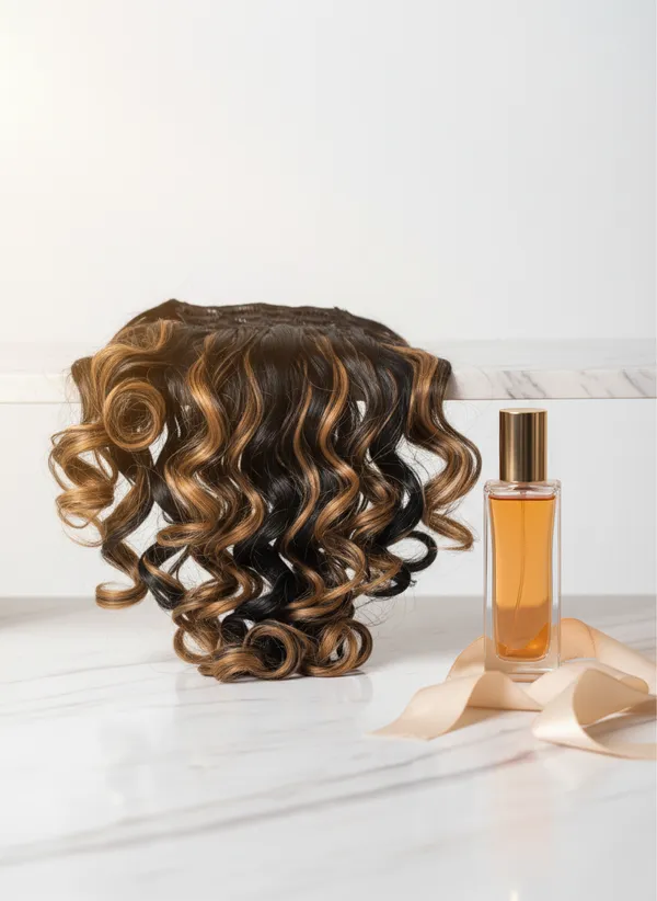 NATURAL_BLACK_WITH_GOLDEN_CARAMEL_BALAYAGE_HAIR_EXTENSIONS