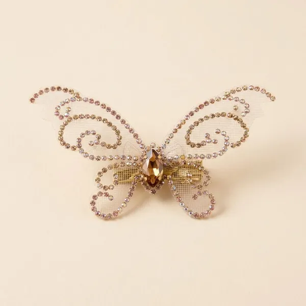 Pack_Of_2_Rose_Gold_Mesh_Fabric_And_Crystal_Stones_Metal_Clip_Crystal_Butterfly_Hair_Pin