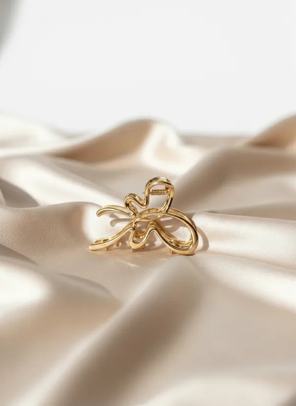 Pack_Of_2_Gold_Alloy_Metallic_Butterfly_Claw_Clip