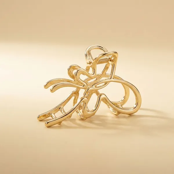 Pack_Of_2_Gold_Alloy_Metallic_Butterfly_Claw_Clip