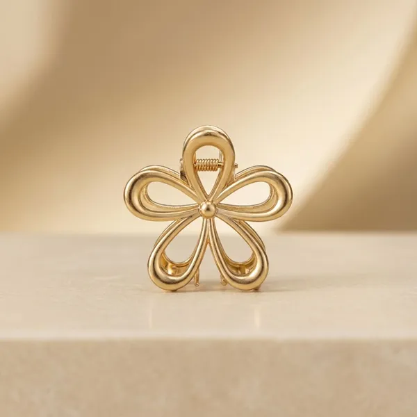 Pack_Of_2_Gold_Alloy_Metallic_Flower_Claw_Clip