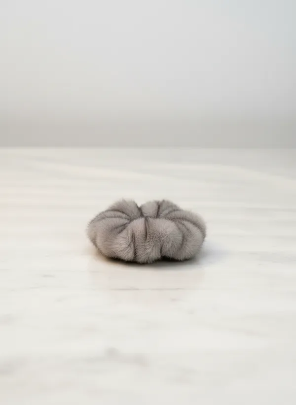 Grey_Chiffon_Mouse_Scrunchie