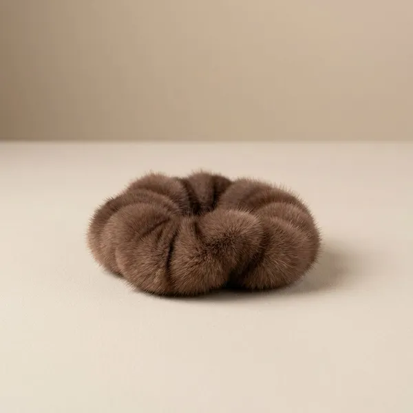Light_Brown_Chiffon_Mouse_Scrunchie