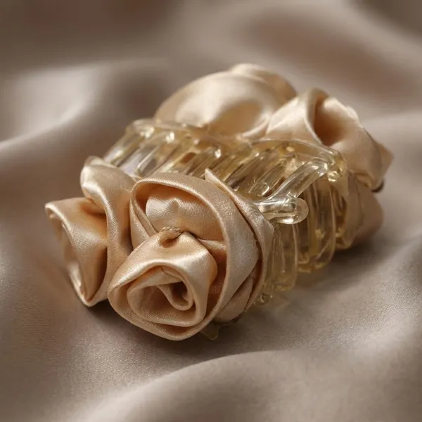 Champagne_Acetate_Plastic_Champagne_Rose_Claw_Clip