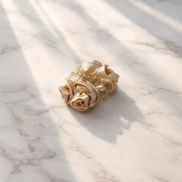 Champagne_Acetate_Plastic_Champagne_Rose_Claw_Clip