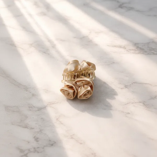 Champagne_Acetate_Plastic_Champagne_Rose_Claw_Clip