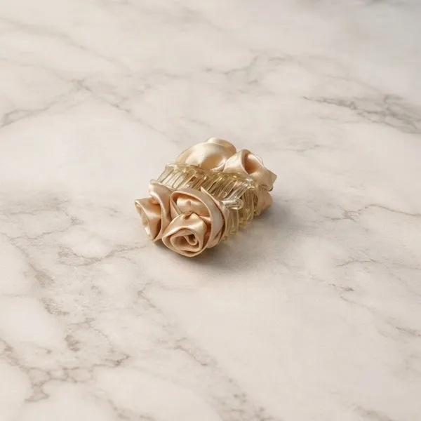 Champagne_Acetate_Plastic_Champagne_Rose_Claw_Clip