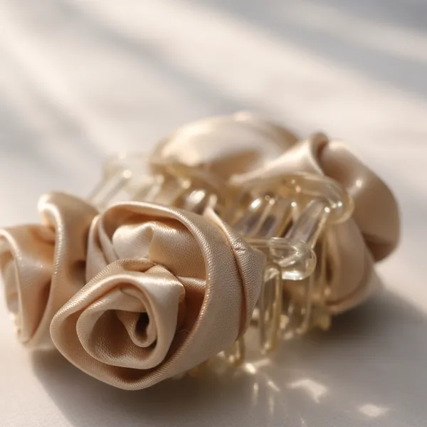 Champagne_Acetate_Plastic_Champagne_Rose_Claw_Clip