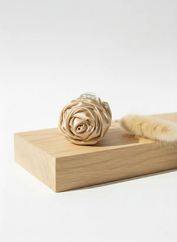 Champagne_Satin_Satin_Rose_Claw_Clip