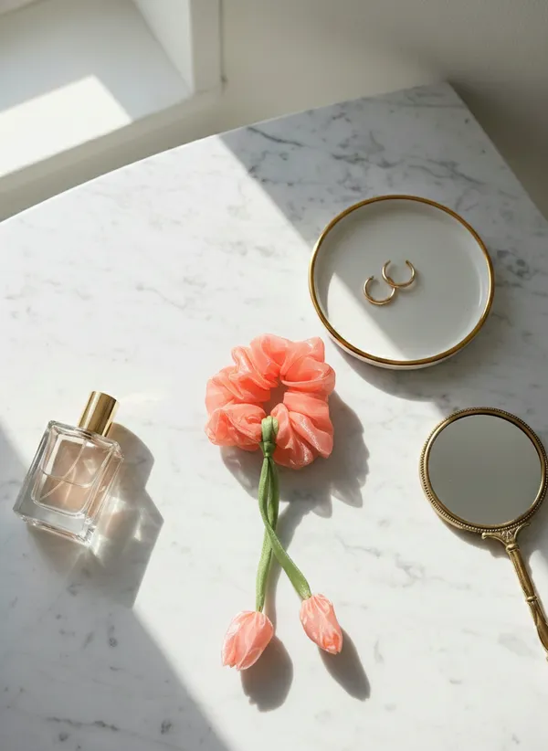 Pack_Of_2_Peach_Satin_Satin_Tulip_Scrunchie