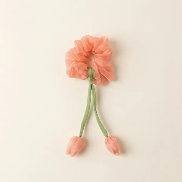 Pack_Of_2_Peach_Satin_Satin_Tulip_Scrunchie