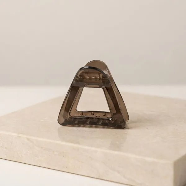 Pack_Of_2_Dark_Brown_Acrylic_Transparent_Triangle_Claw_Clip