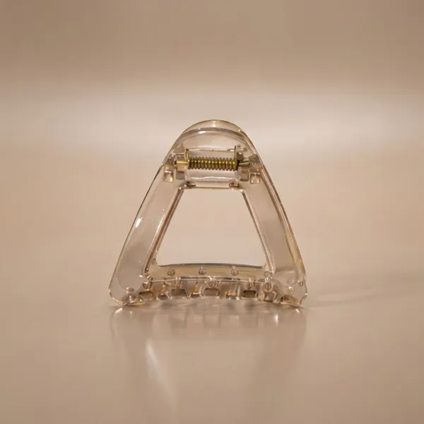 Pack_Of_2_Light_Brown_Acrylic_Transparent_Triangle_Claw_Clip