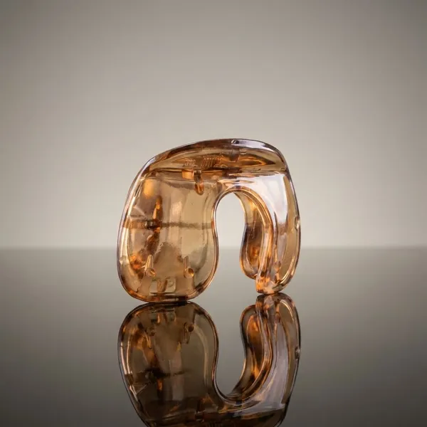 Pack_Of_2_Brown_Acrylic_Transparent_U_Shaped_Claw_Clip