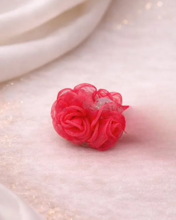 Fuschia_Mesh_Mesh_Rose_Claw_Clip