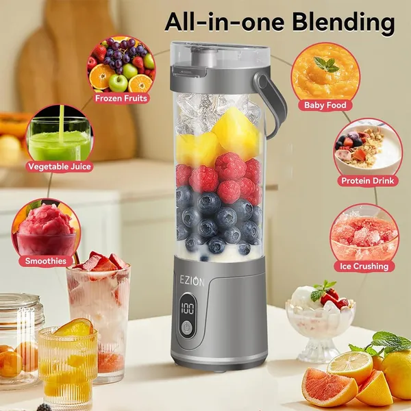 EZION_Tornado_Grey_Premium_Portable_Blender_Juicer_For_Home