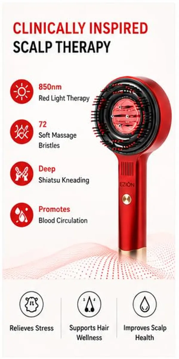 Ezion_Scalp_Massager_Comb_With_850nm_Red_Light_Therapy_72_Soft_Silicone_Bristles_Deep_Shiatsu_Kneading_3_In_1_Hair_Oil_Applicator_Promotes_Blood_Circulation_For_Hair_Growth_Aurora_Red