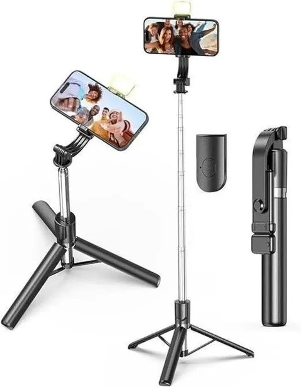 Multicolor_Tripod_Selfie_Stick_With_Tooth_Remote_&_Led_Light_Extendable_Mobile_Stand_For_Photography_&_Video_Recording(_5_Feet)