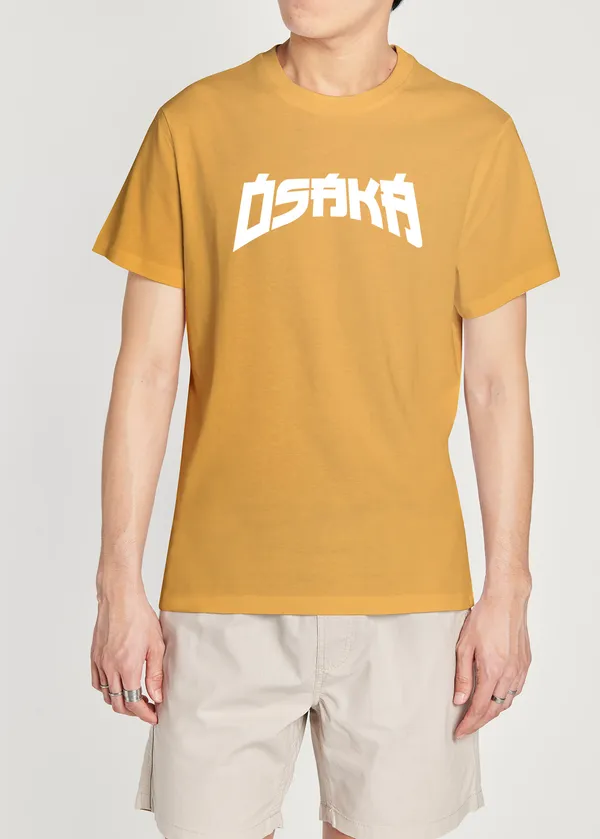Yellow_Cotton_Round_Neck_Oversized_French_Terry_Fabric_T_Shirt_For_Unisex
