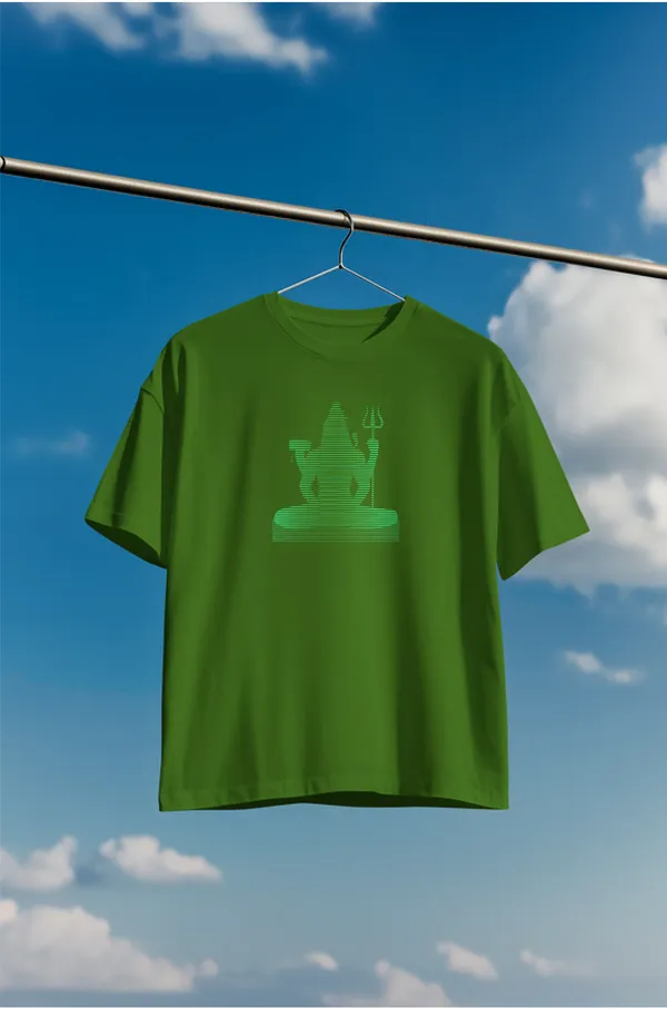 Green_Cotton_Round_Neck_Oversize_T_Shirt_For_Unisex