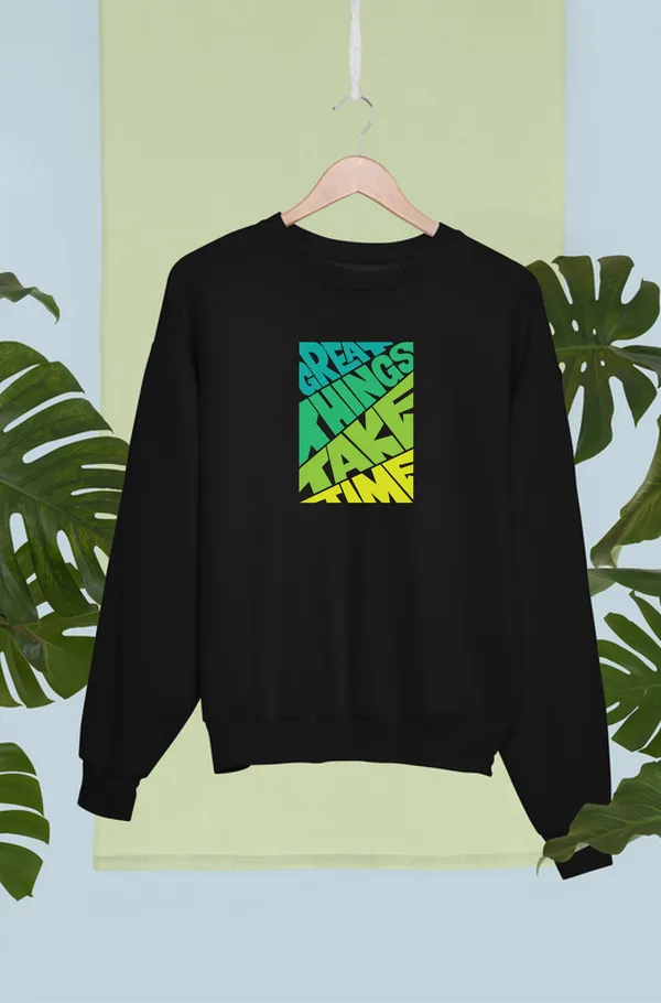 Black_Cotton_Round_Neck_Sweatshirt_For_Unisex