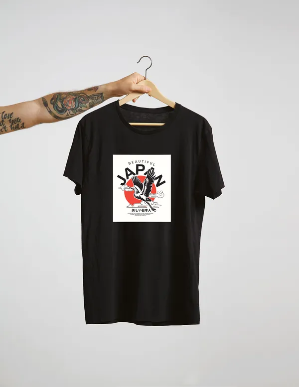 Black_Cotton_Regular_Fit_Round_Neck_T_Shirt_For_Unisex
