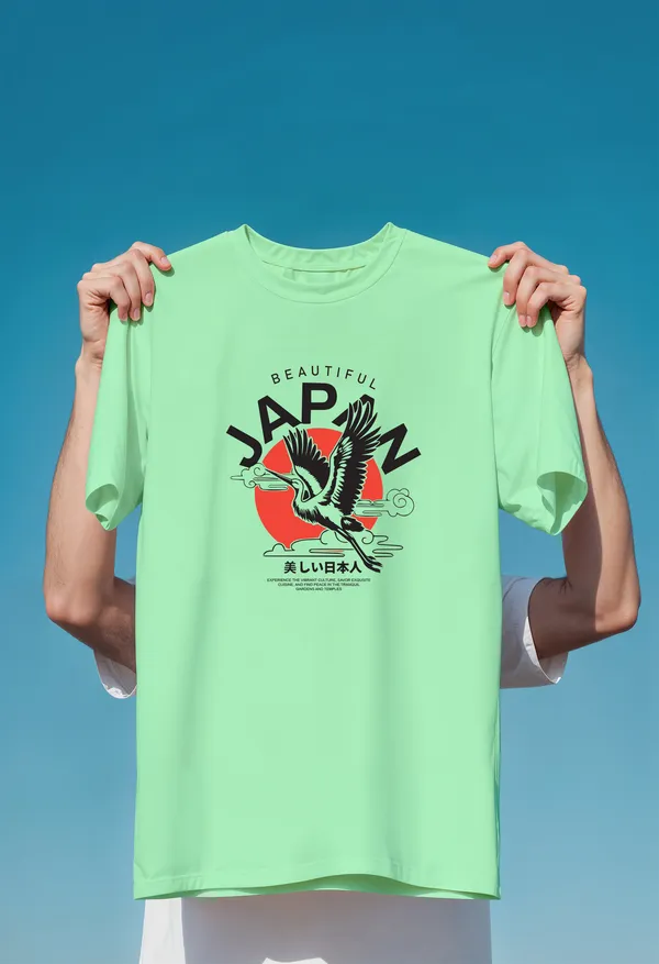 Sea_Green_Cotton_Regular_Fit_Round_Neck_T_Shirt_For_Unisex