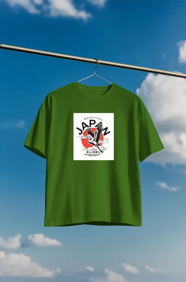 Green_Cotton_Round_Neck_Oversize_T_Shirt_For_Unisex