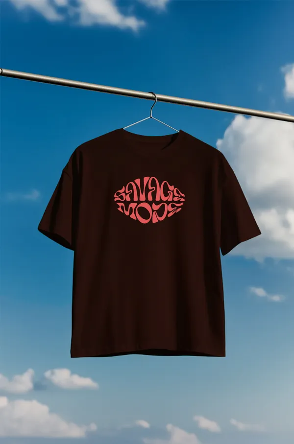 Maroon_Cotton_Round_Neck_Oversize_T_Shirt_For_Unisex